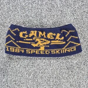 Vintage Camel 1984 Speed Skiing Headband Knit Winter Earwarmers